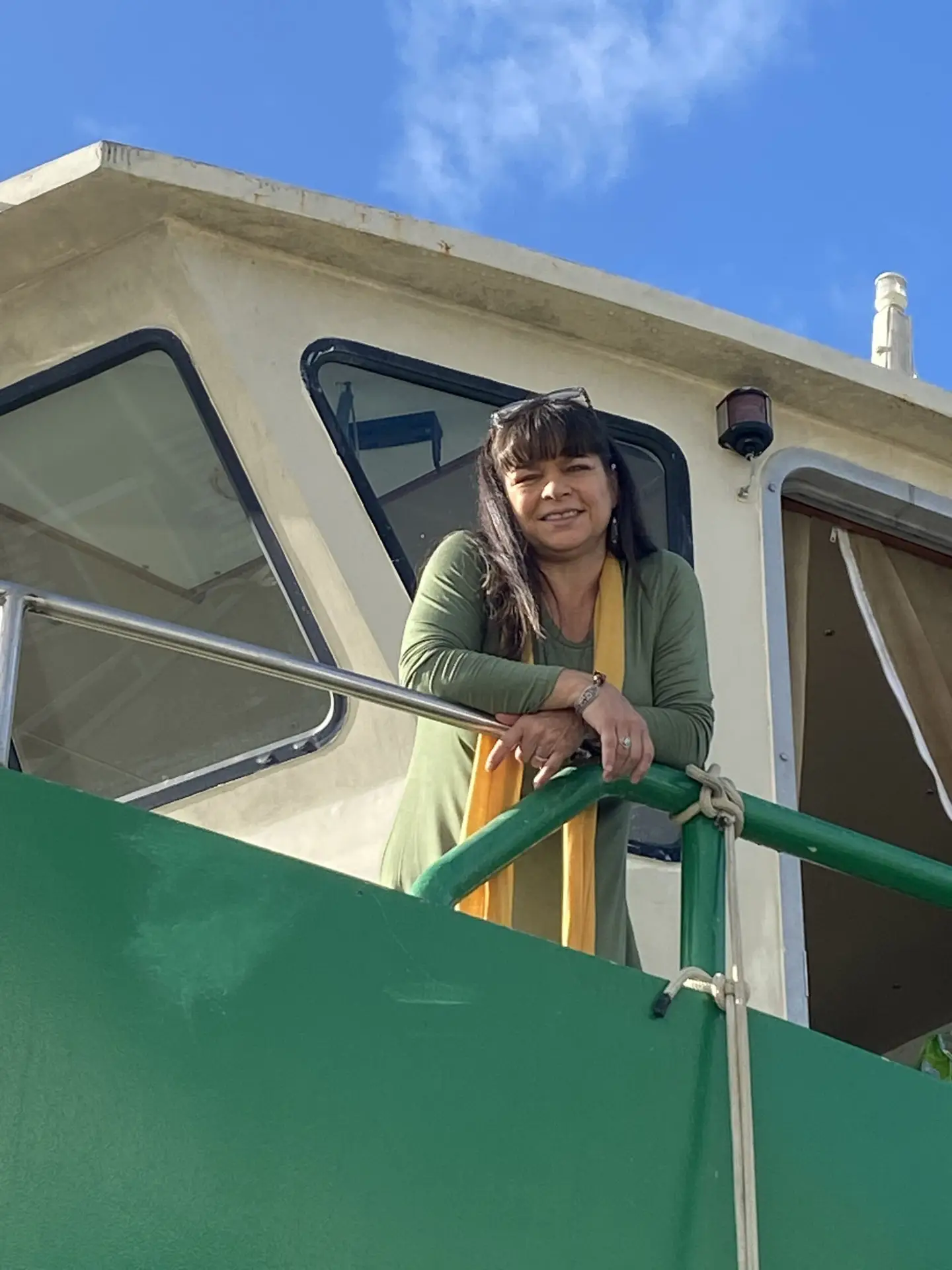 Woman on the boat