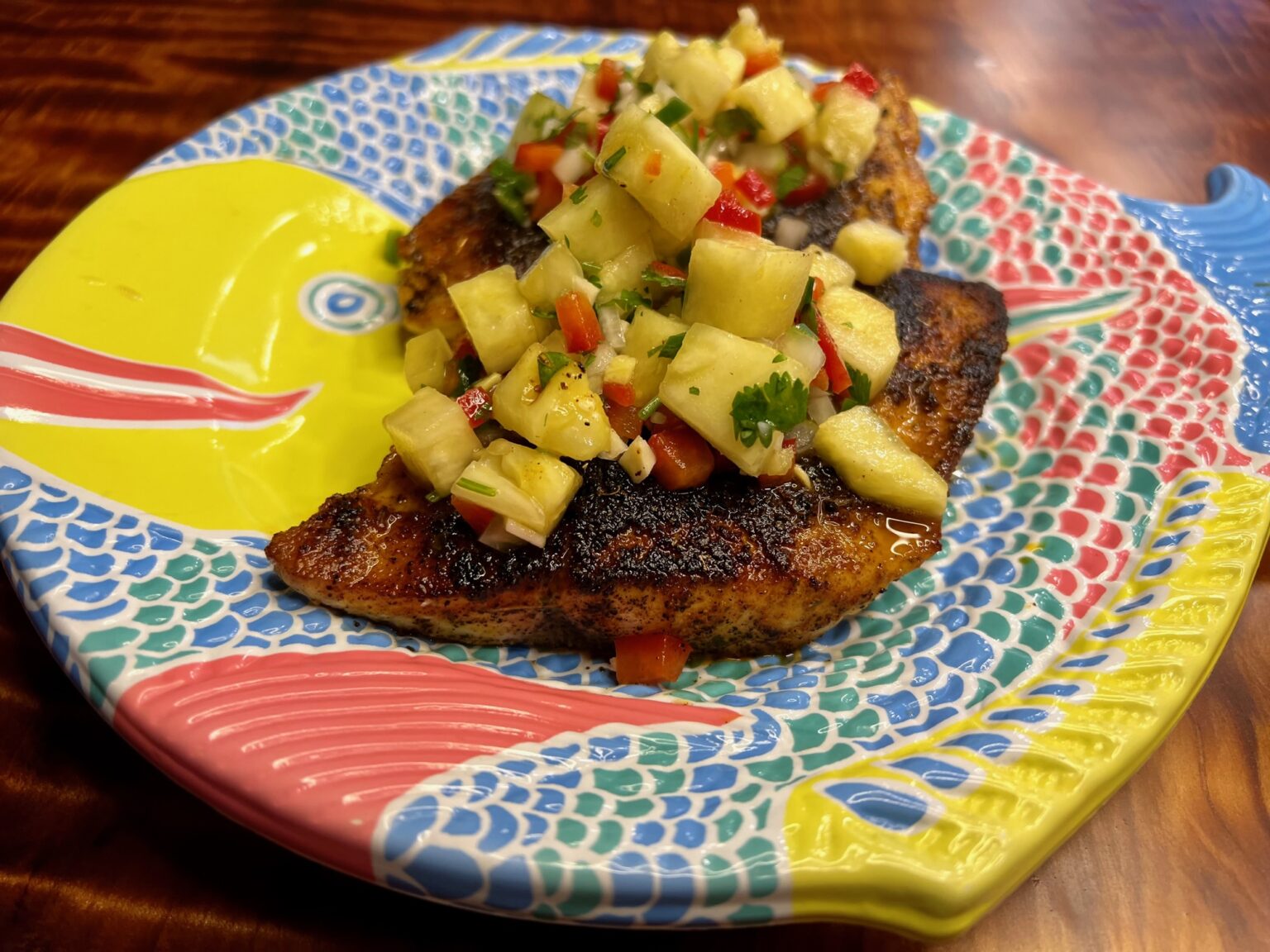 Blackened MahiMahi with Pineapple Salsa Gari's Galley